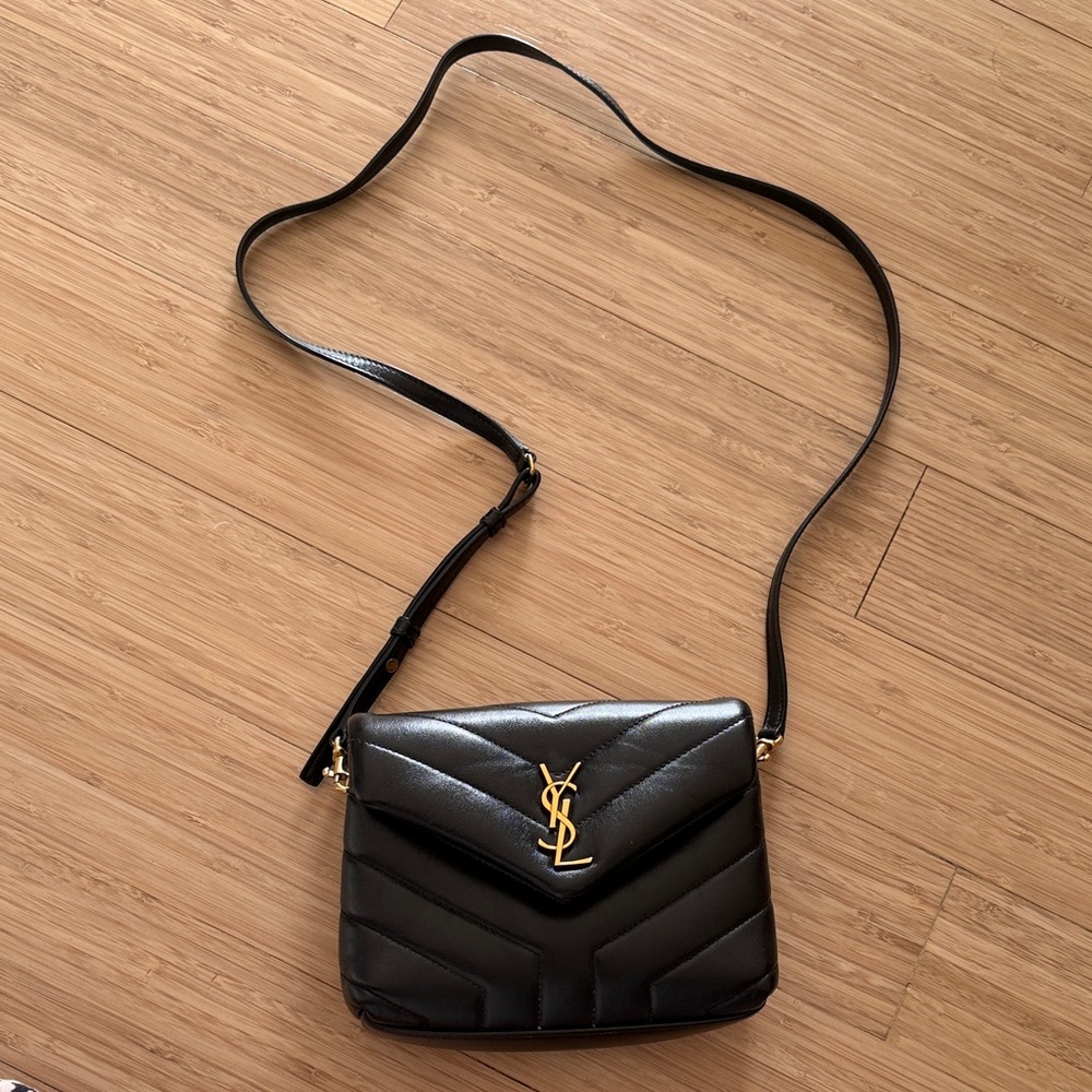 Yves Saint Laurent Black Toy Loulou Crossbody Bag